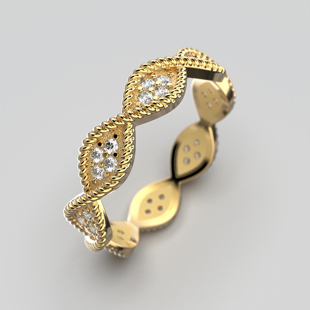 Anello Infinity Diamonds Oro Made in Italy