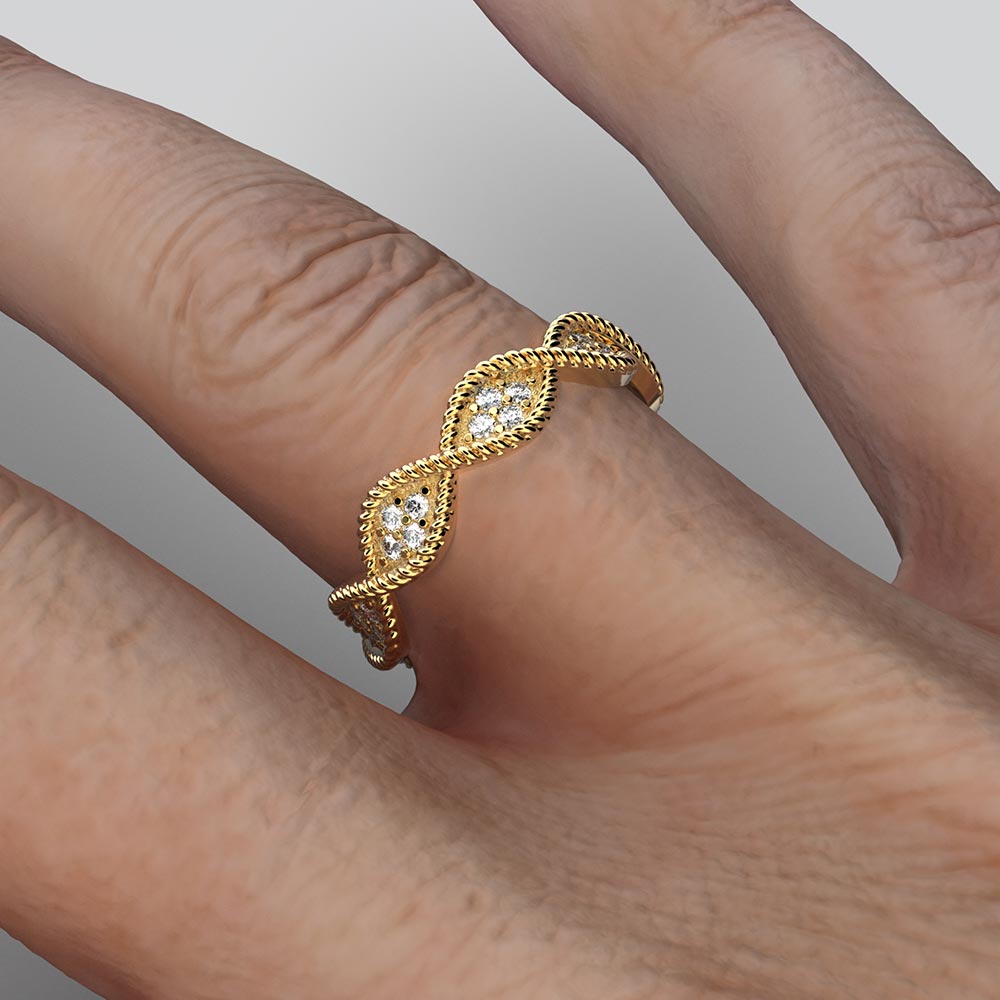 Infinity Diamonds Goldring, hergestellt in Italien