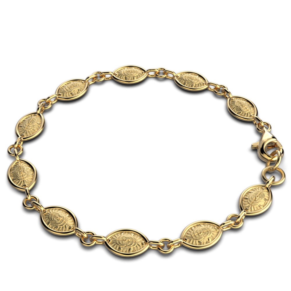 Bracciale in oro in stile barocco italiano