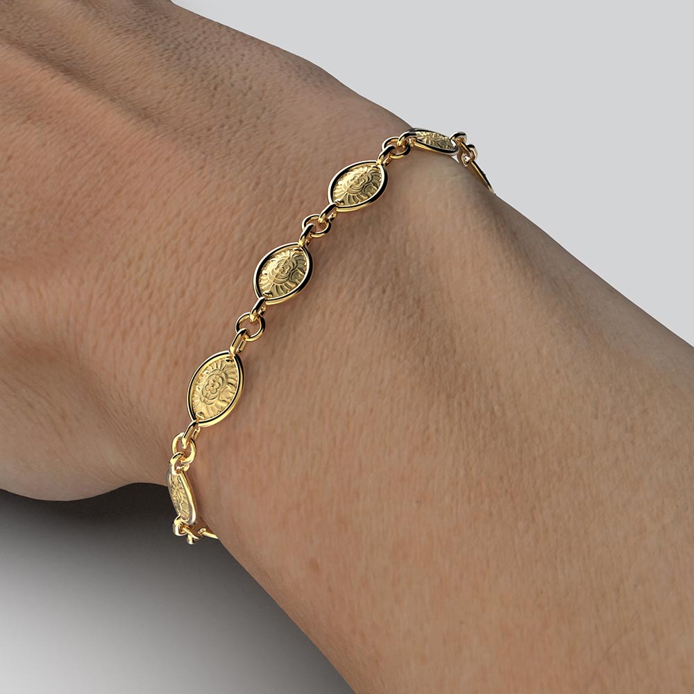 Bracciale in oro in stile barocco italiano