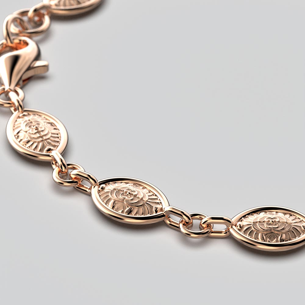 Italian Baroque Style Gold Bracelet