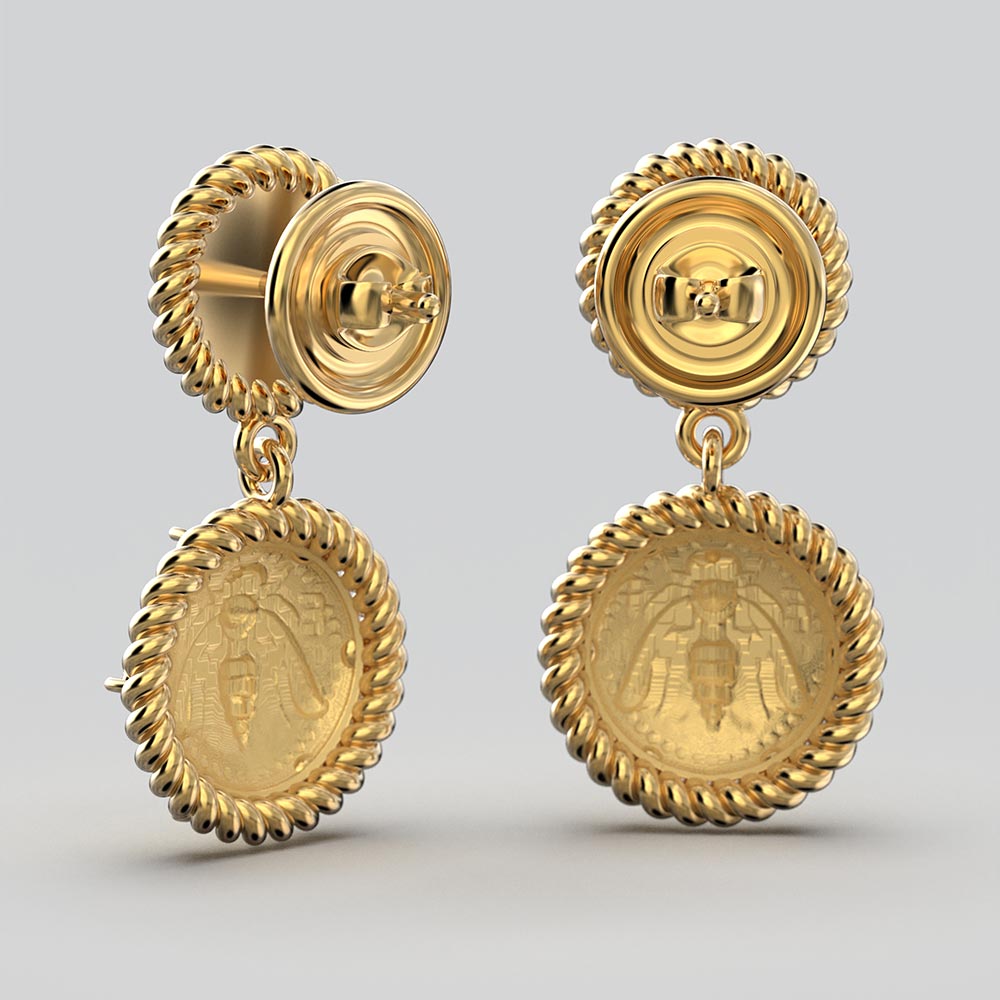 Diamond Earrings in Ancient Greek Style - Oltremare Gioielli