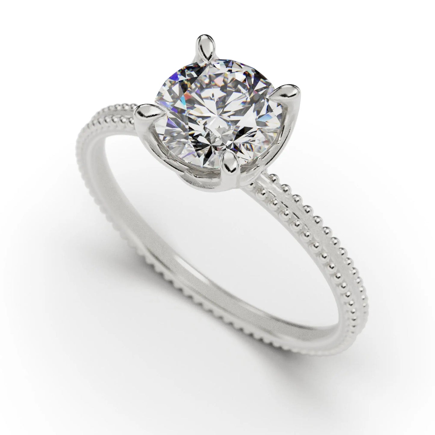 Amore Solitaire Engagement Ring - Round Cut Diamond