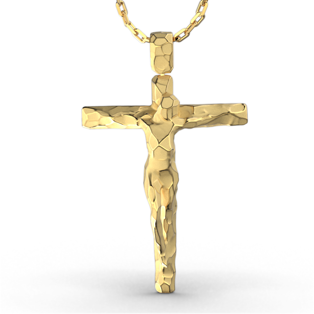 cross necklace for men, cross chain for men,  crucifix pendant,  18k gold cross necklace