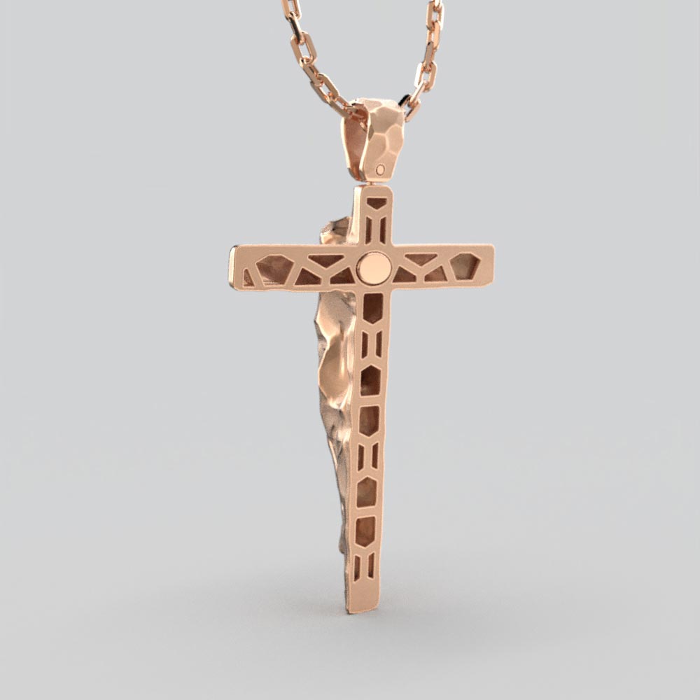 Italian Gold Cross Pendant Necklace - Oltremare Gioielli