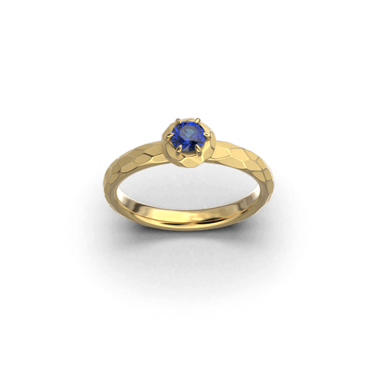 Contemporary Engagement Ring In 14k or 18k Solid Gold