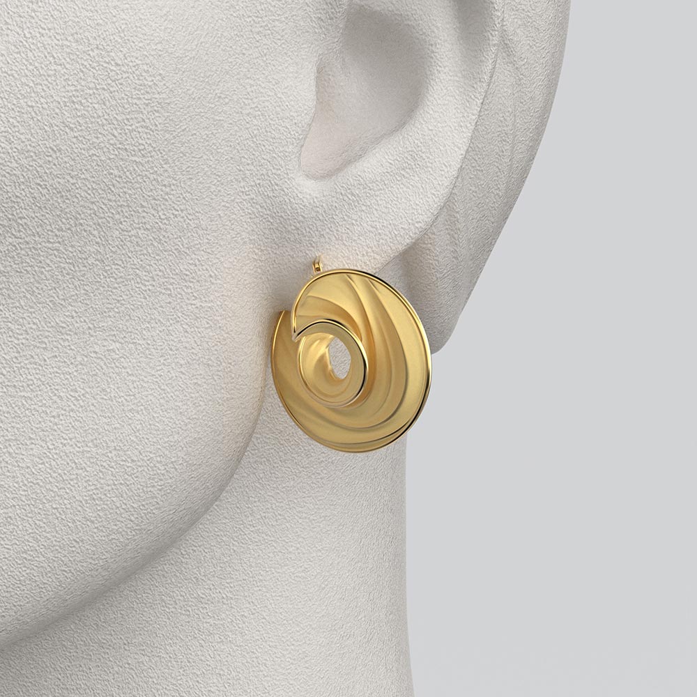 Bold Gold Hoop earrings - Oltremare Gioielli