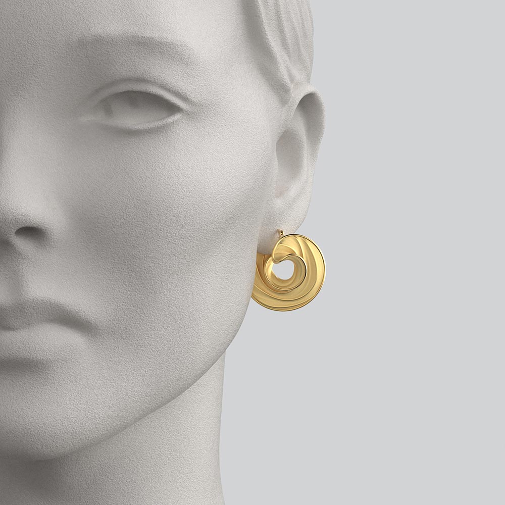 Bold Gold Hoop earrings - Oltremare Gioielli