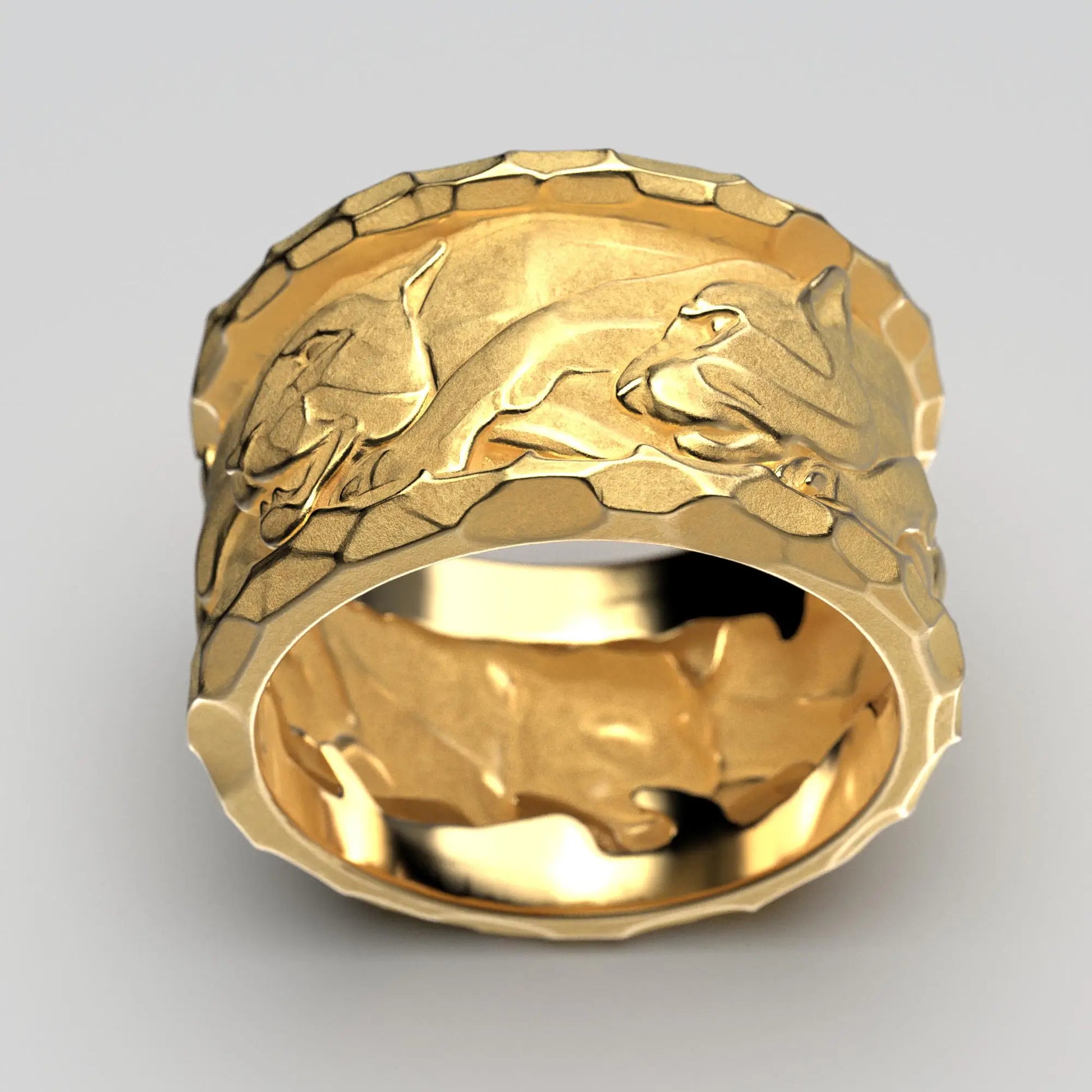 Made from premium 14k/18k gold, this unique piece embodies the relentless spirit of the jaguar, offering a bold statement for the modern man.