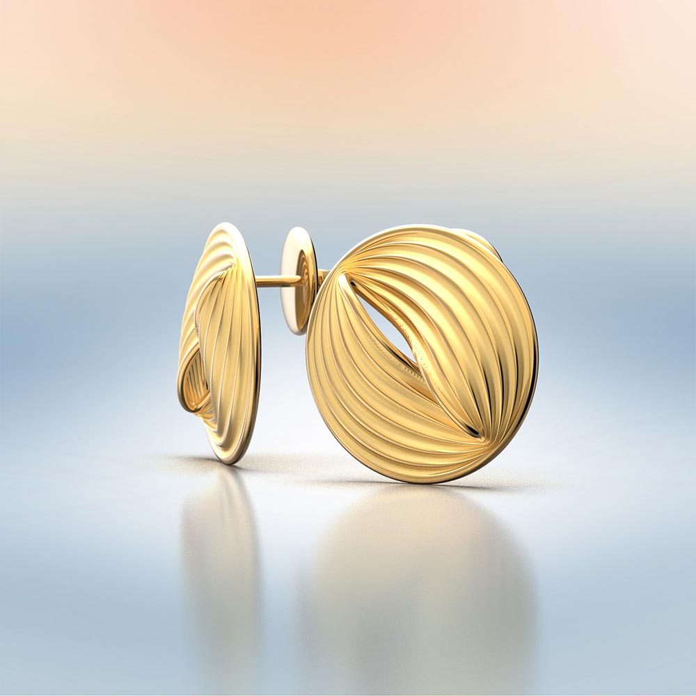 Statemen Round Gold Earrings - Oltremare Gioielli