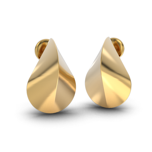Oloid Gold Earrings Made in Italy