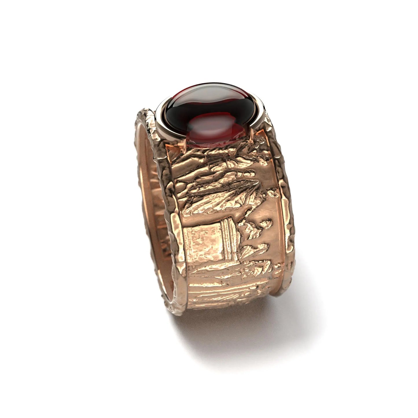 Ancient-style gold ring inspired by Roman design