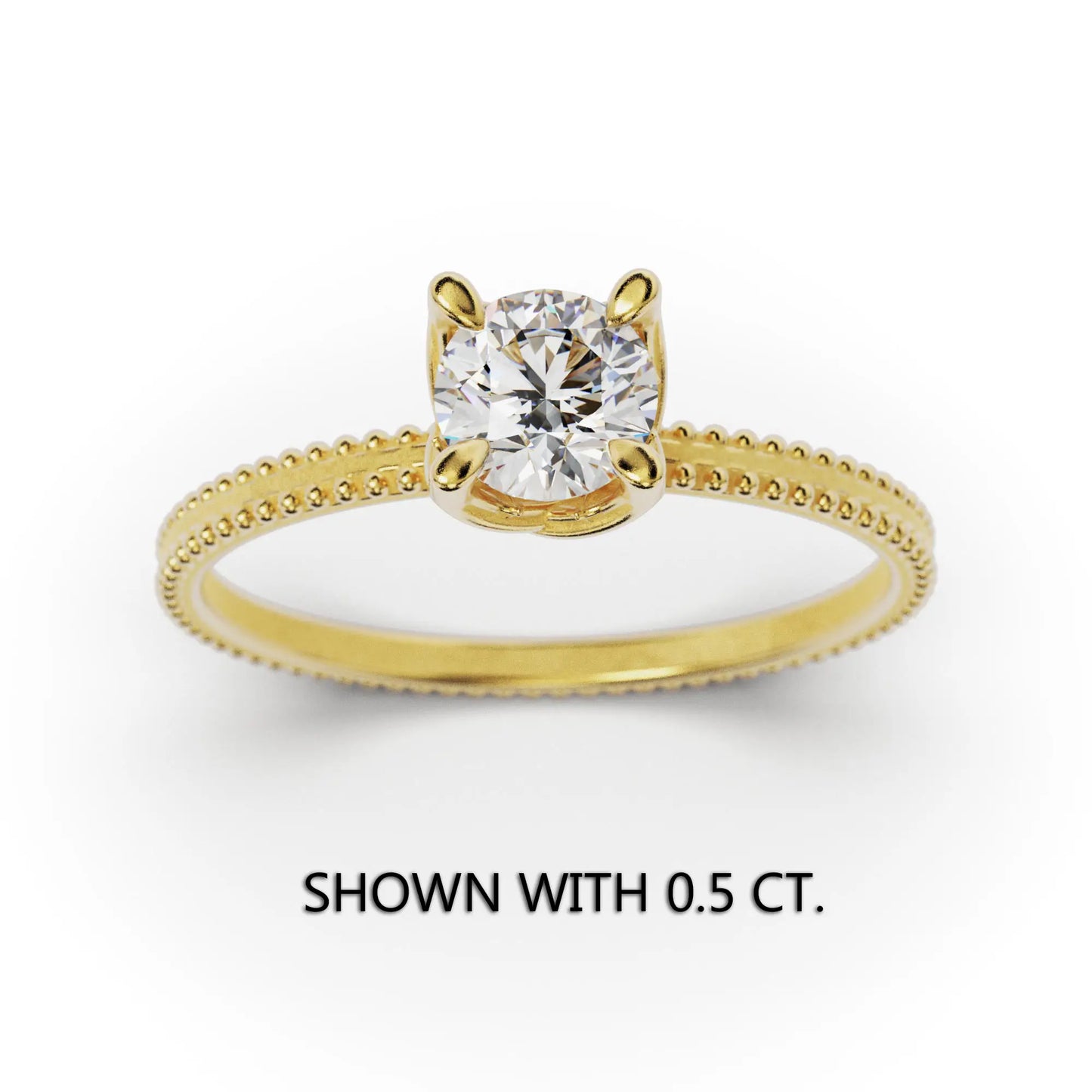 Amore Solitaire Engagement Ring - Round Cut Diamond