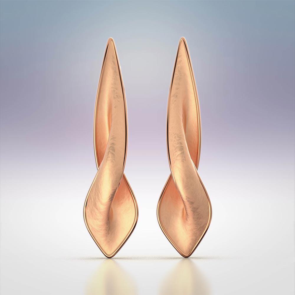 Stunning Long Gold Earrings - Oltremare Gioielli