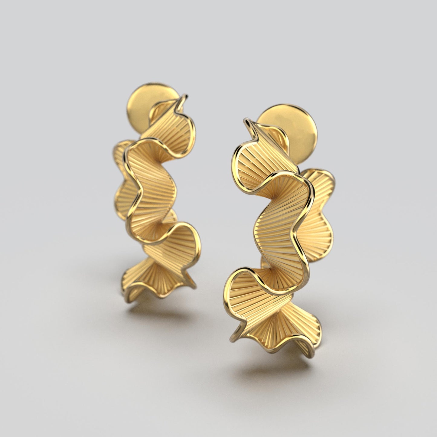 Bold Gold Hoop Earrings Made in Italy
