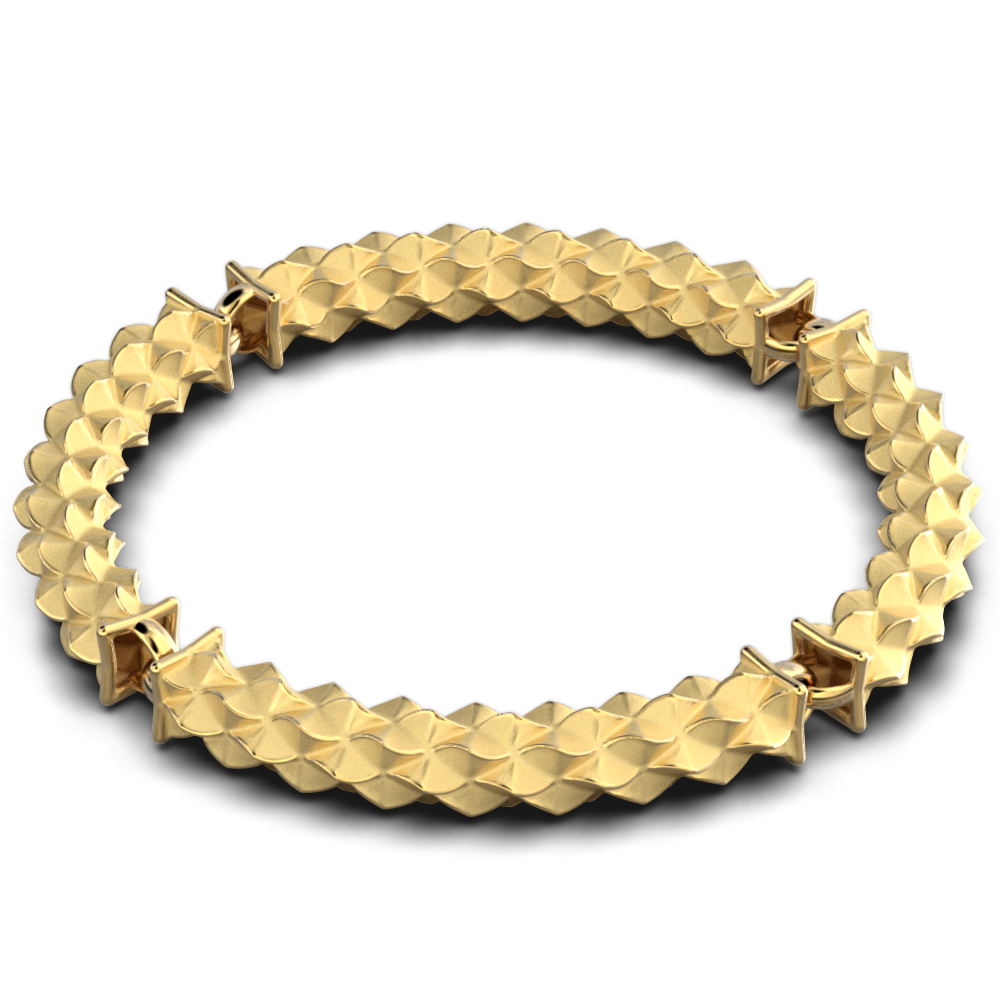 Semi-Rigid Gold Bracelet - Oltremare Gioielli