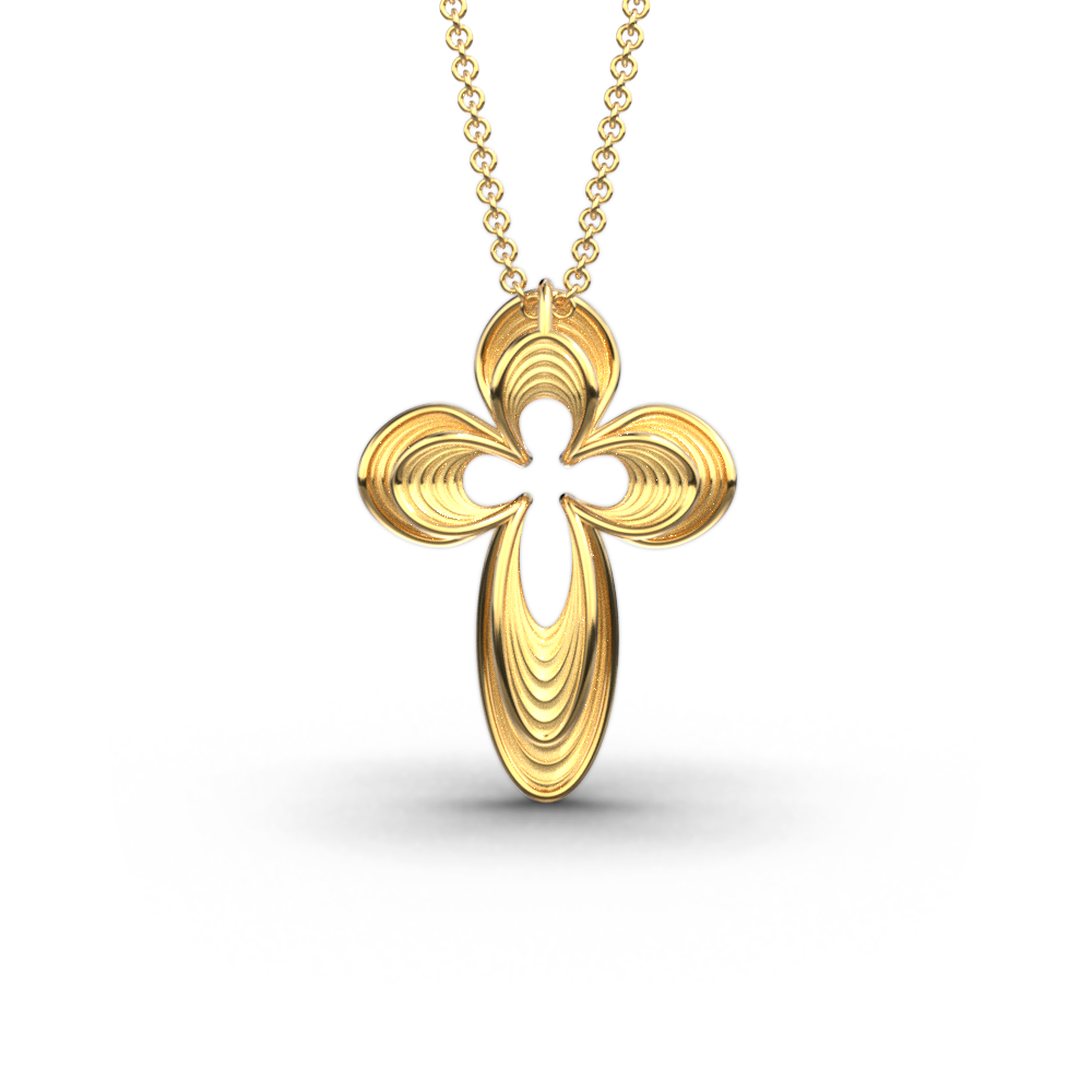 Elegant Cross Pendant Necklace - Oltremare Gioielli