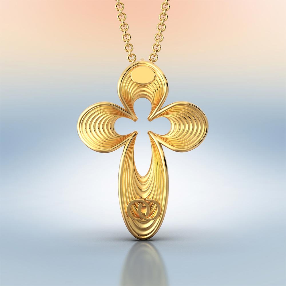 Elegant Cross Pendant Necklace - Oltremare Gioielli