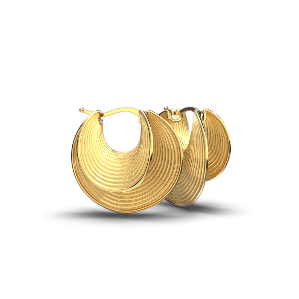 Stunning Gold Hoop Earrings - Oltremare Gioielli