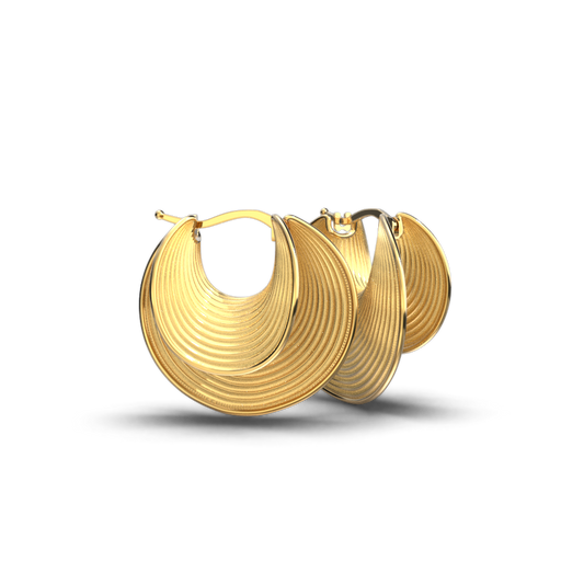 Stunning Gold Hoop Earrings - Oltremare Gioielli