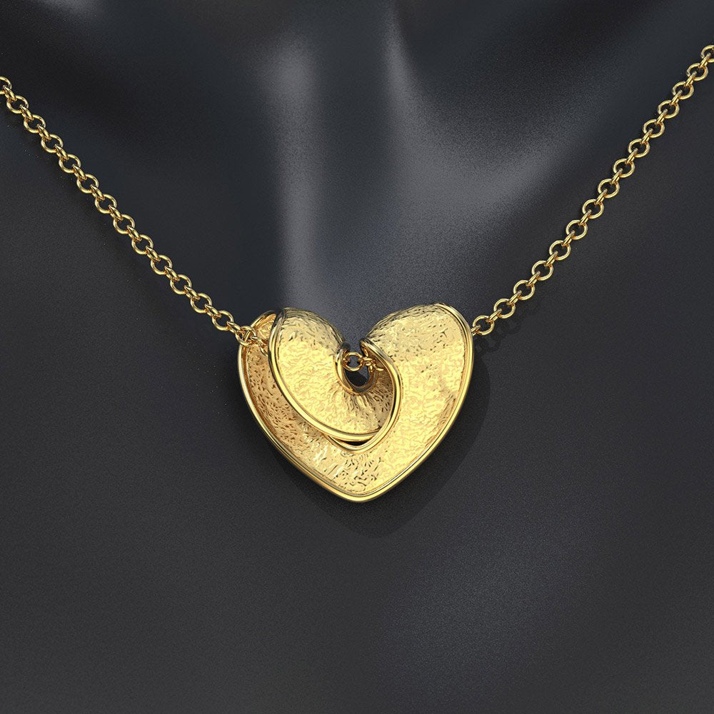 Heart Pendant Necklace Made in Italy - Oltremare Gioielli