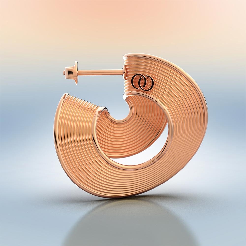 Stylish Gold Hoop Earrings - Oltremare Gioielli