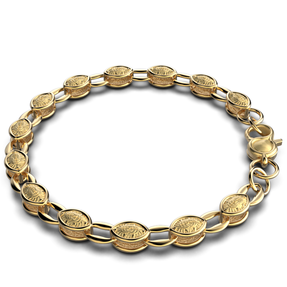 Gold Bracelet in Baroque Style - Oltremare Gioielli