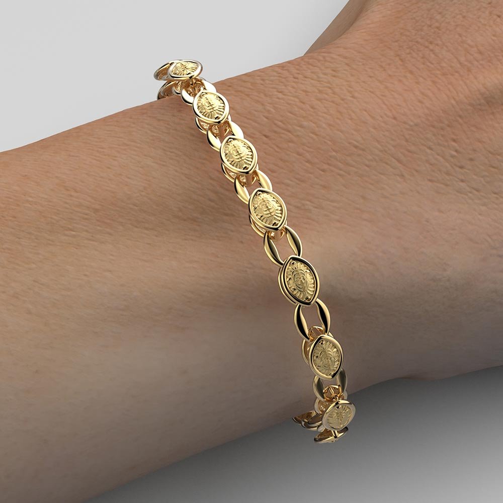 Gold Bracelet in Baroque Style - Oltremare Gioielli