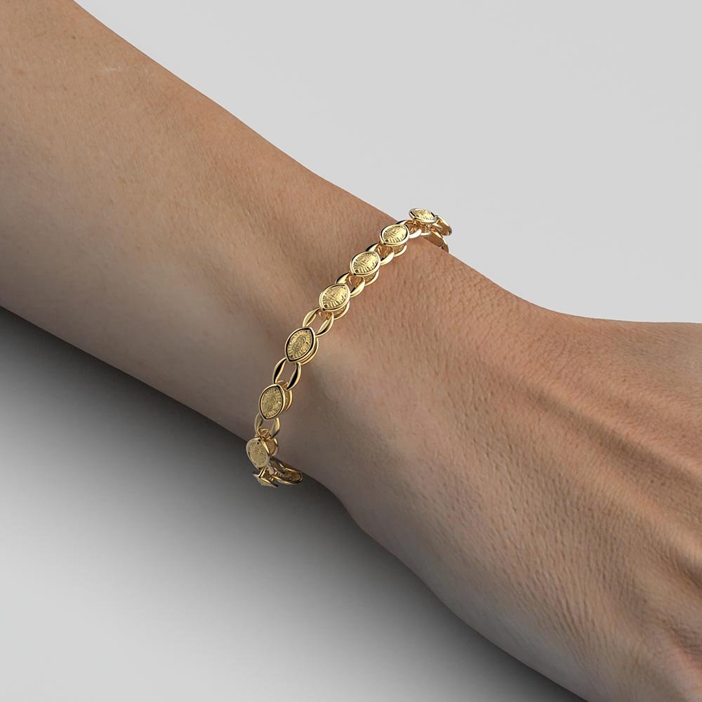 Gold Bracelet in Baroque Style - Oltremare Gioielli