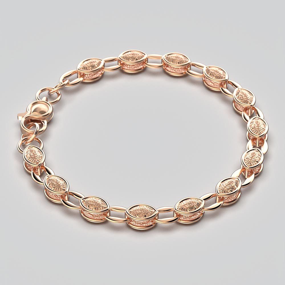 Gold Bracelet in Baroque Style - Oltremare Gioielli