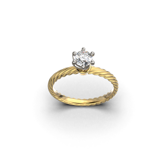 GIA certified Diamond engagement ring made in Italy by Oltremare gioielli in 14k or 18k solid gold