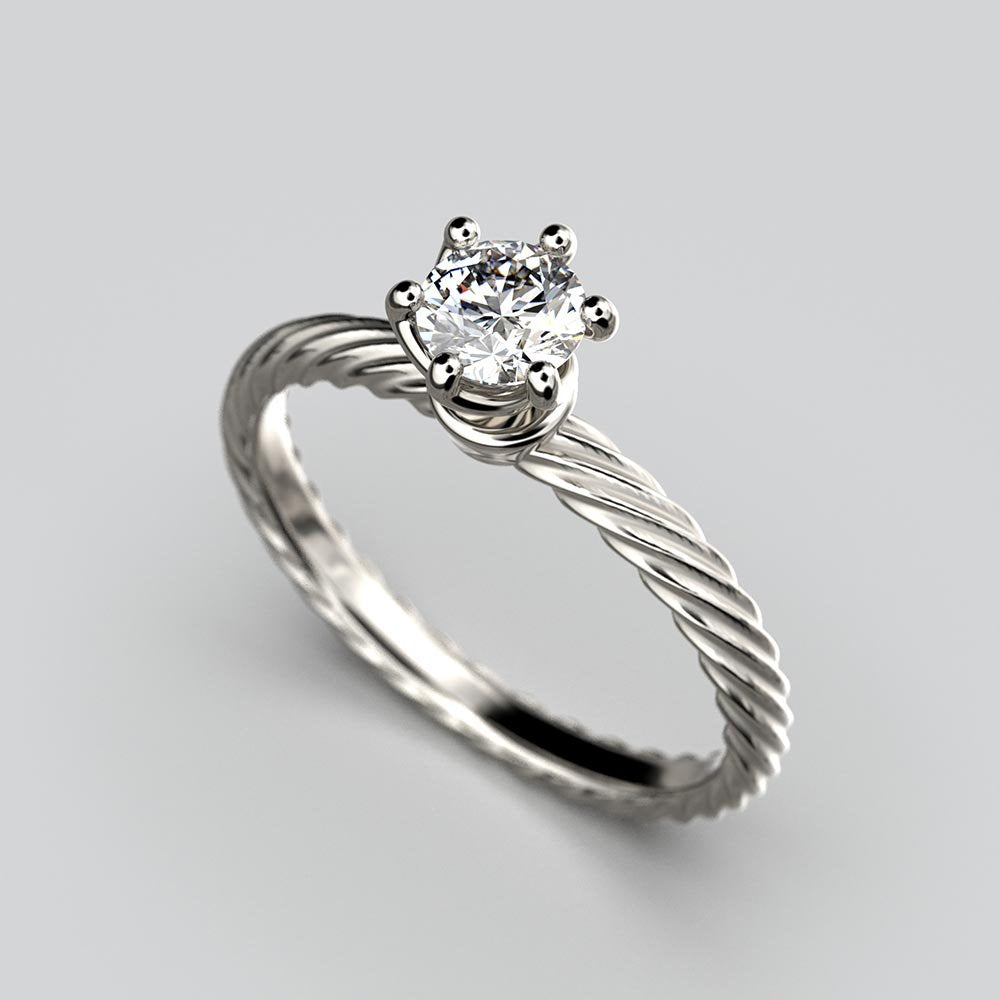 Half Carat Diamond Engagement Ring - Oltremare Gioielli