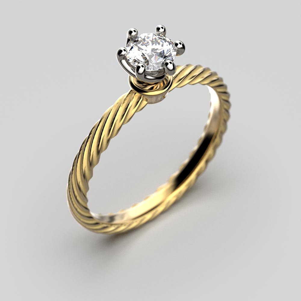 Half Carat Diamond Engagement Ring - Oltremare Gioielli