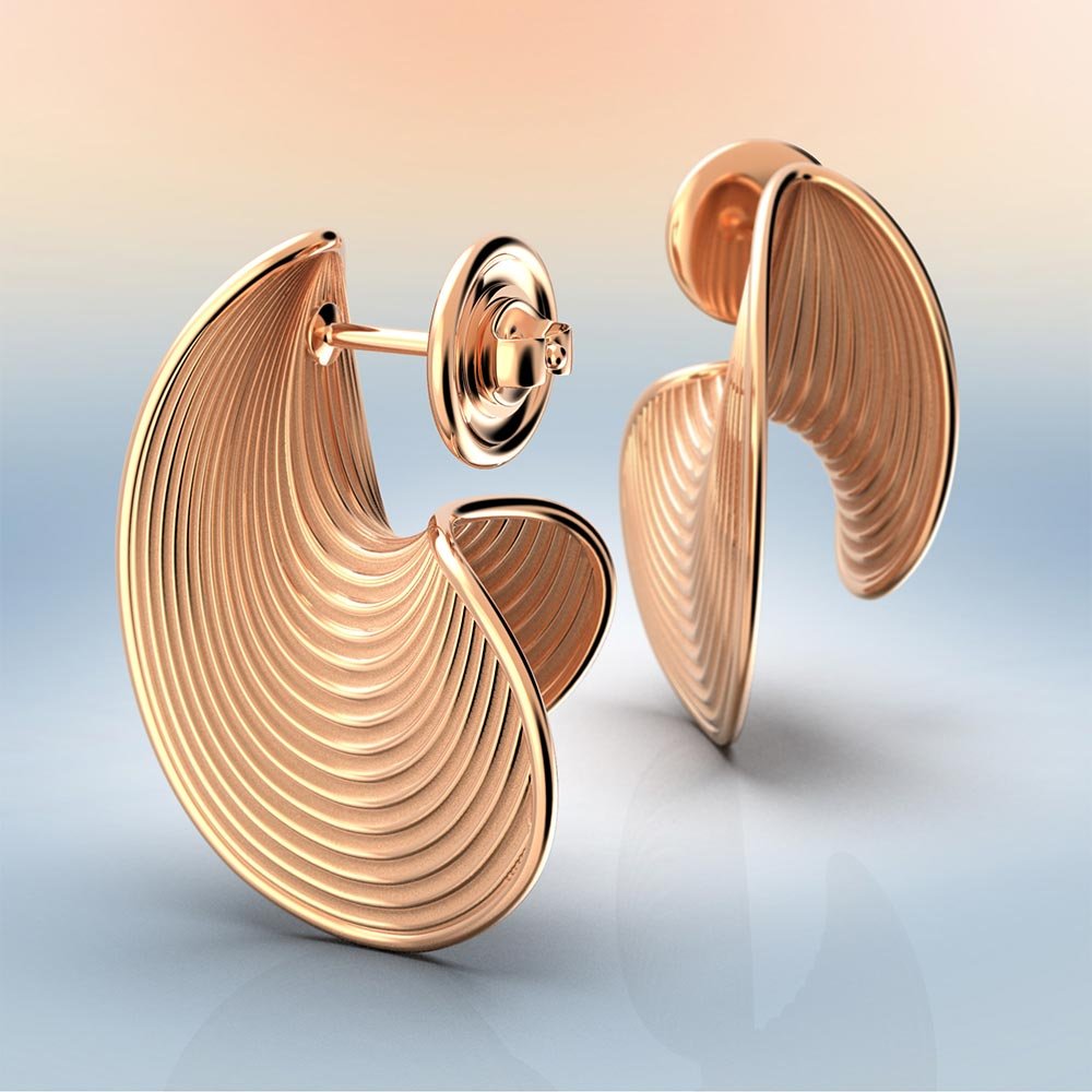 Half Hoop Earrings 28 mm long - Oltremare Gioielli