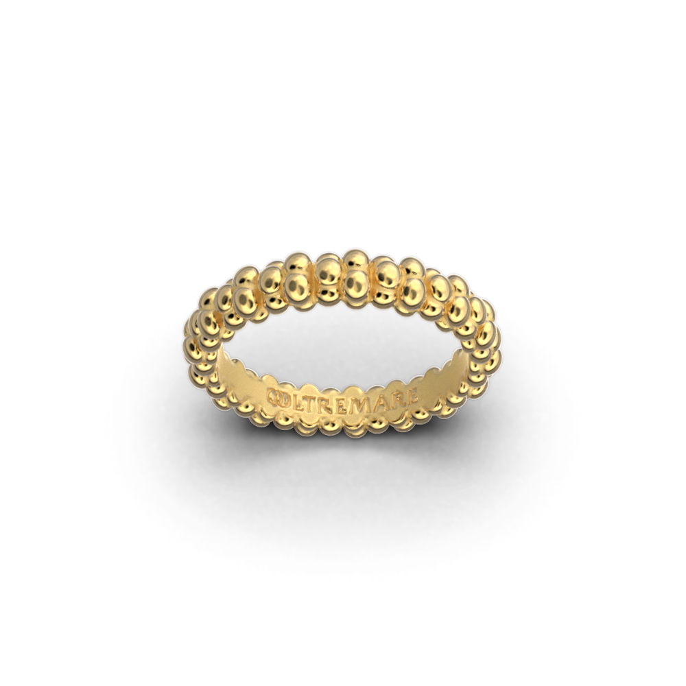 Large Gold Wedding Ring - Oltremare Gioielli