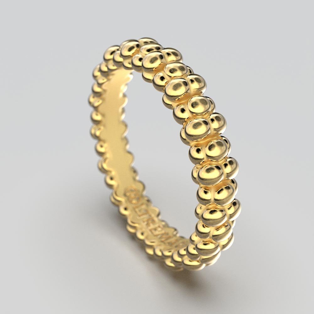 Large Gold Wedding Ring - Oltremare Gioielli