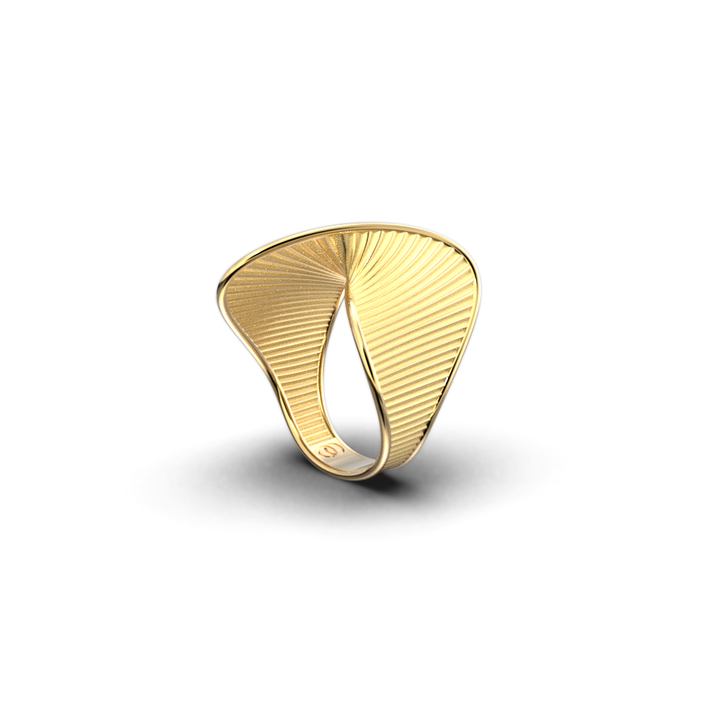 Mobius Gold Ring 14k Gold Handmade in Italy - Oltremare Gioielli