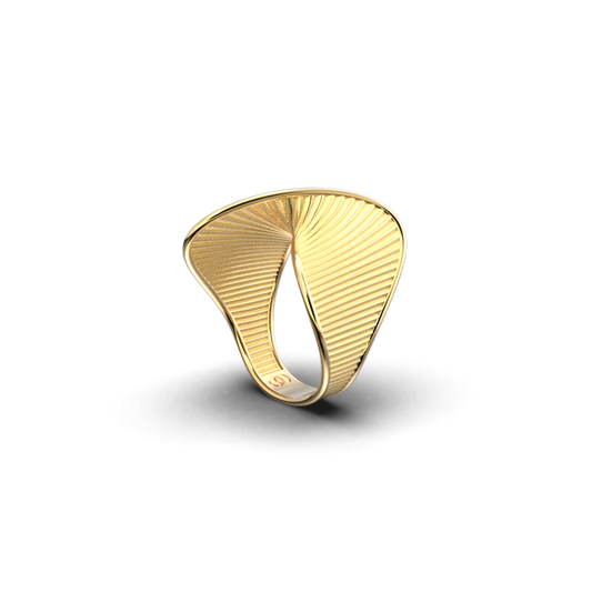 Mobius Gold Ring 14k Gold Handmade in Italy - Oltremare Gioielli