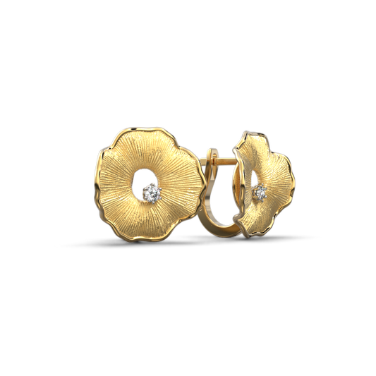 Contemporary Italian Gold Diamond Earrings - Oltremare Gioielli
