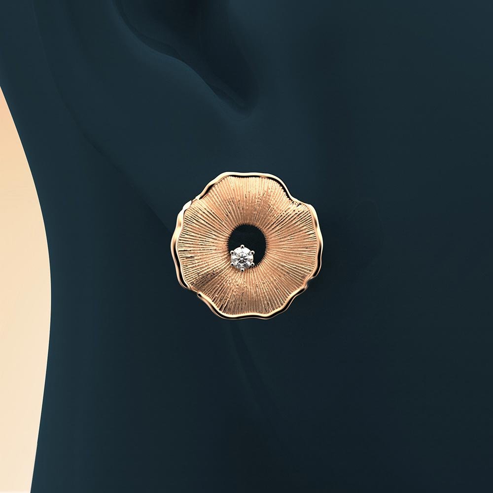 Contemporary Italian Gold Diamond Earrings - Oltremare Gioielli