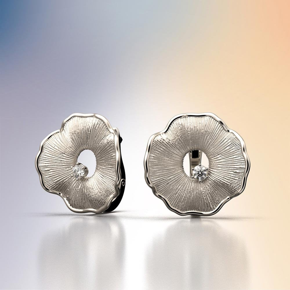 Contemporary Italian Gold Diamond Earrings - Oltremare Gioielli