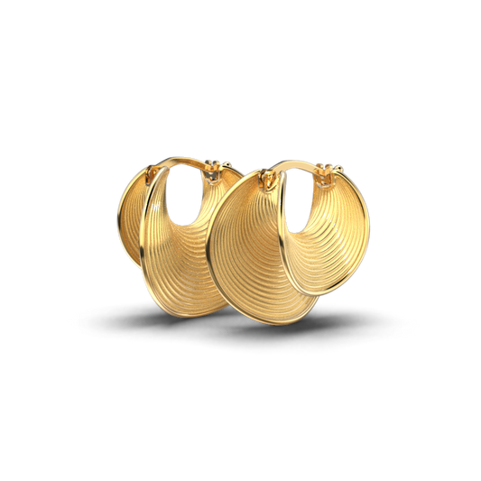 Avant Garde Gold Hoop earrings - Oltremare Gioielli