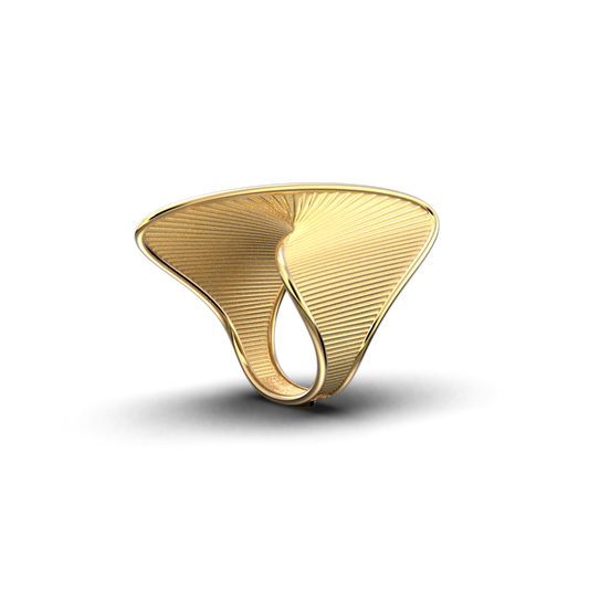 Statement Gold Mobius Ring Made in Italy - Oltremare Gioielli