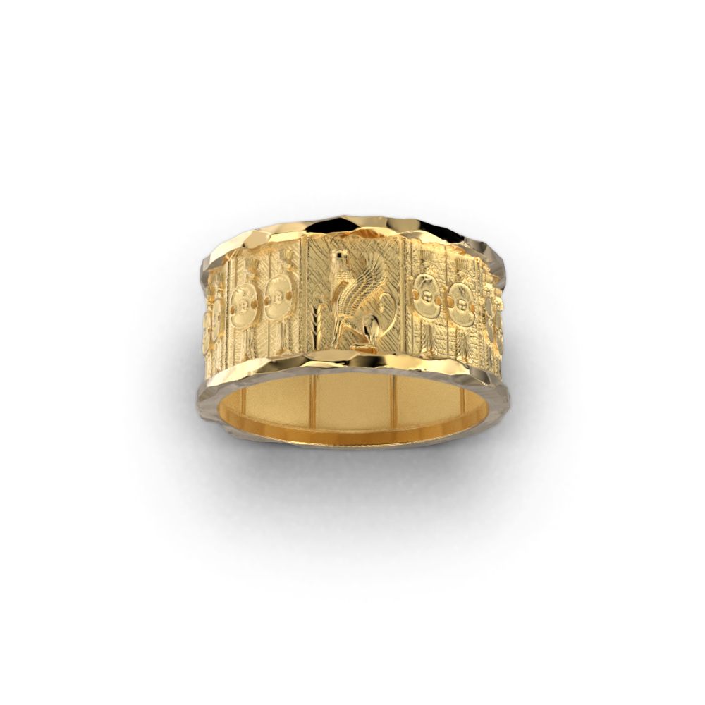 Persian Style Gold Ring Made in Italy - Oltremare Gioielli