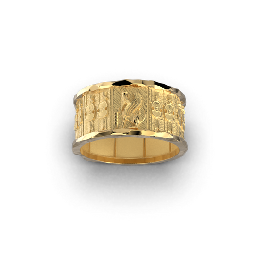 Persian Style Gold Ring Made in Italy - Oltremare Gioielli