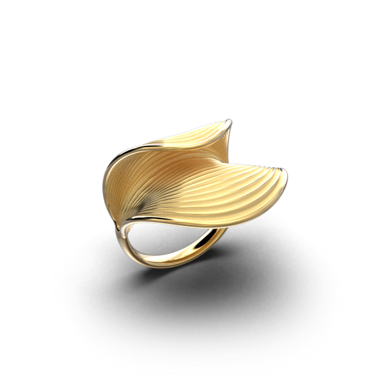 Stylish Gold Ring Made in Italy - Oltremare Gioielli