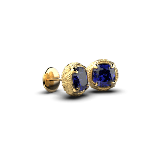 Tanzanite Gold Earrings - Oltremare Gioielli