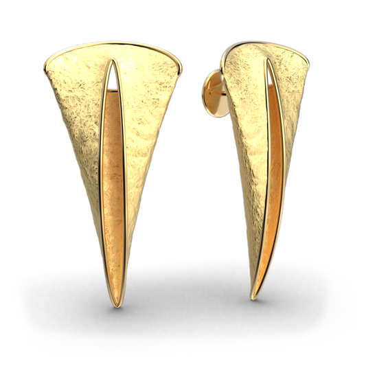 Thorn Shaped Gold Earrings - Oltremare Gioielli