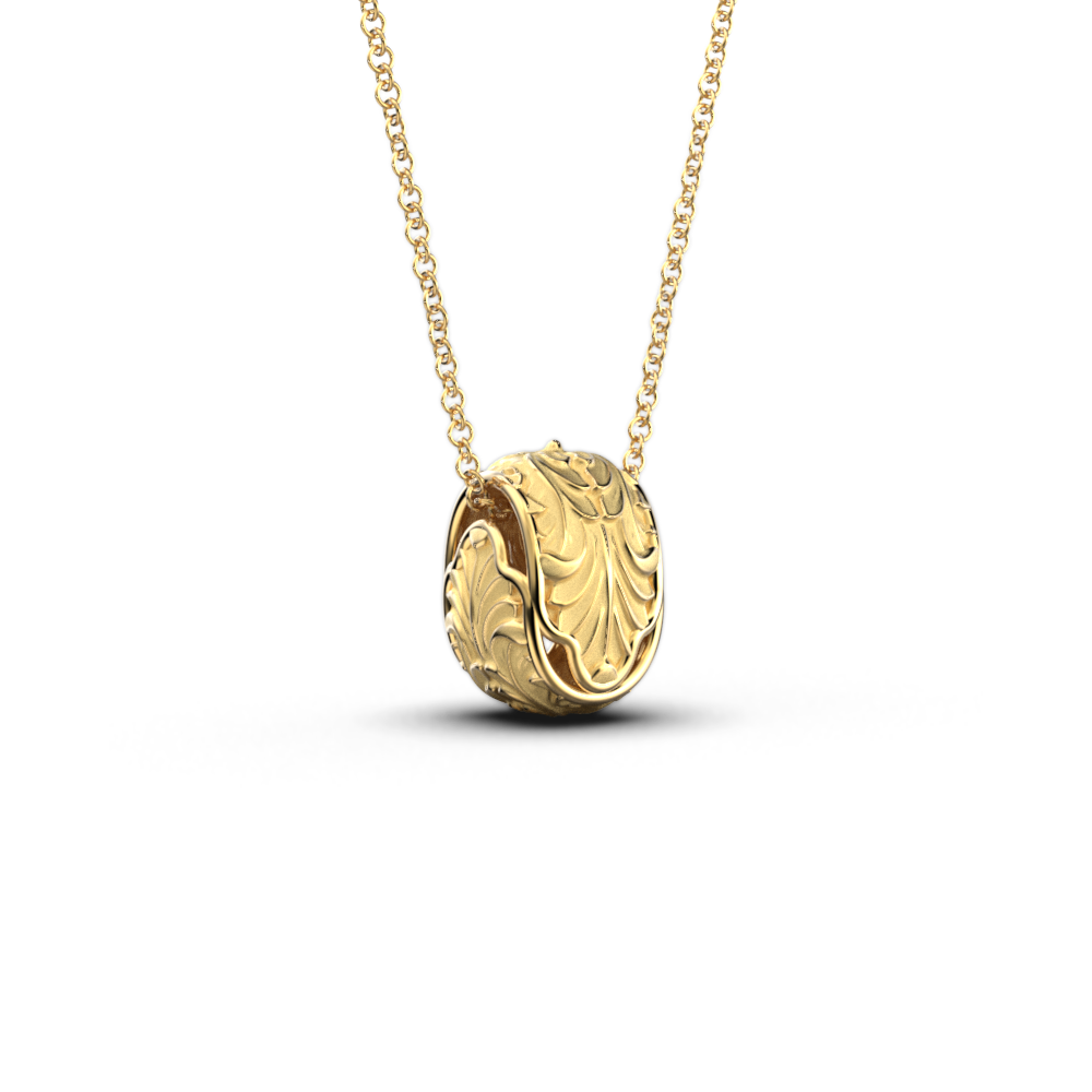 Baroque Style Gold Pendant Necklace - Oltremare Gioielli