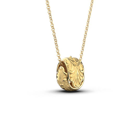 Baroque Style Gold Pendant Necklace - Oltremare Gioielli